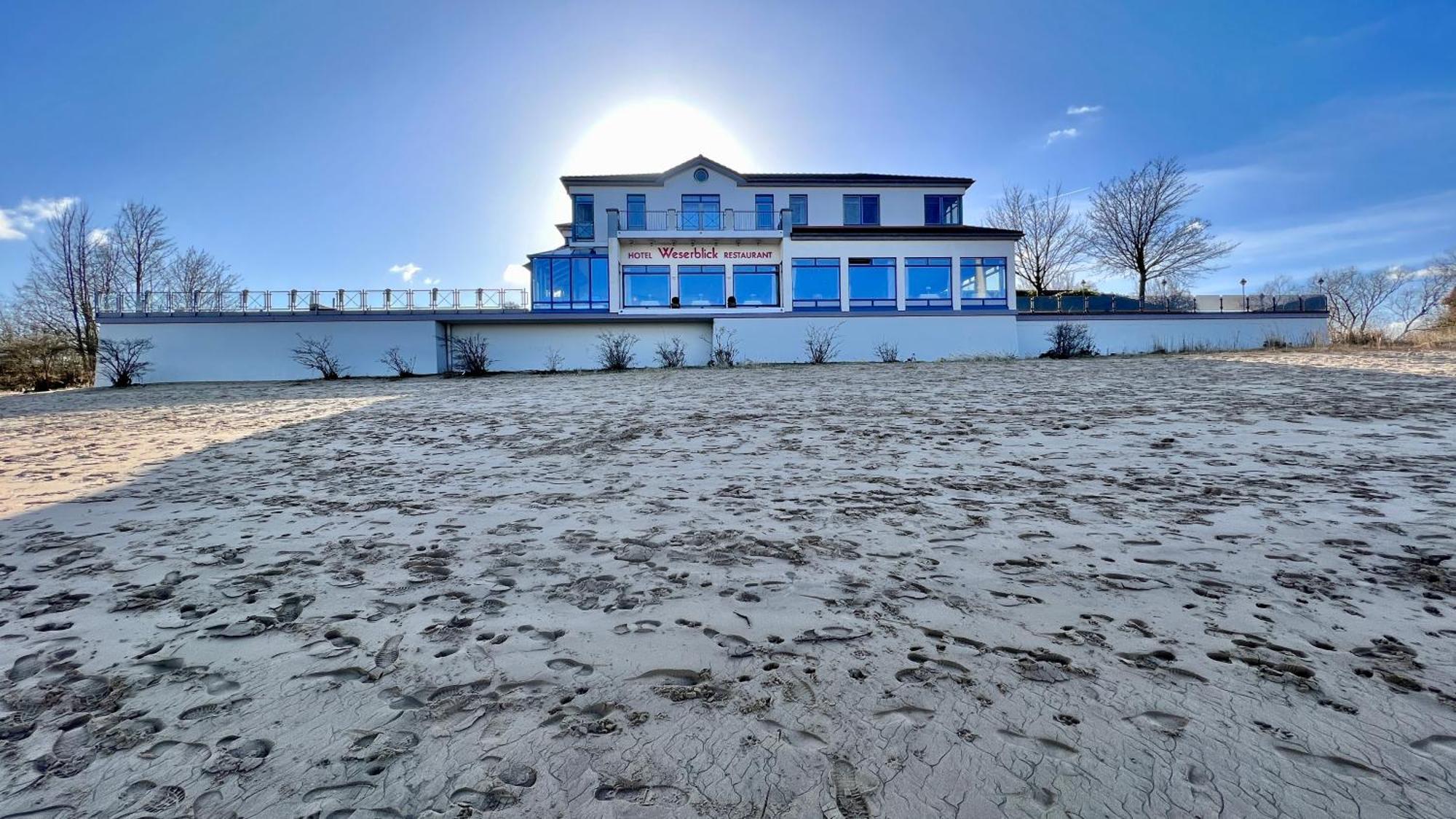 Gaestehaus Weserblick Am Weser-Sandstrand Berne Εξωτερικό φωτογραφία